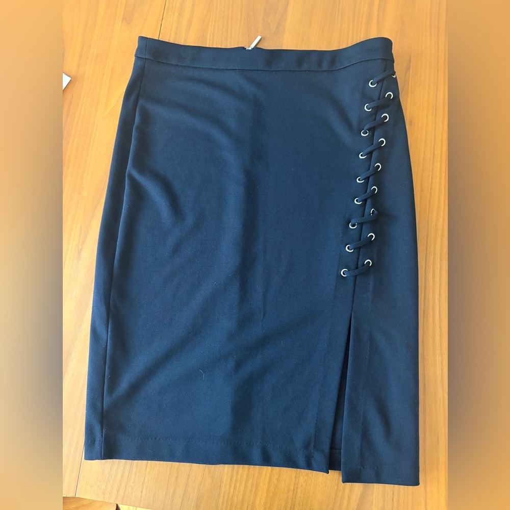 Elegant Michael Kors Black Lace-Up Skirt - NWOT